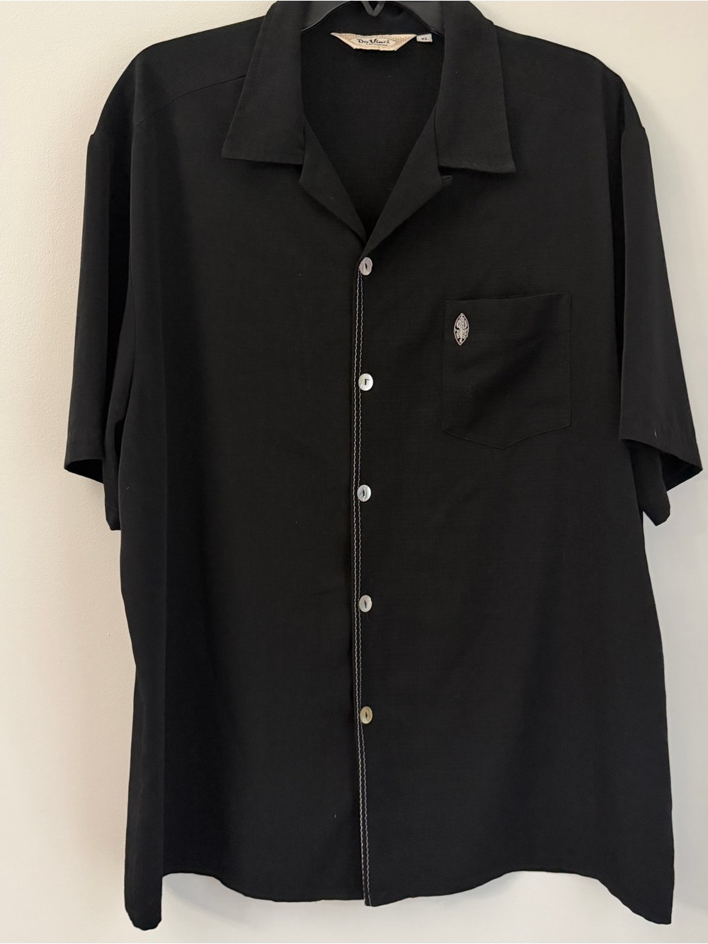 Da Vinci California Charlie Sheen Shirt Mens Black XL Bowling Camp